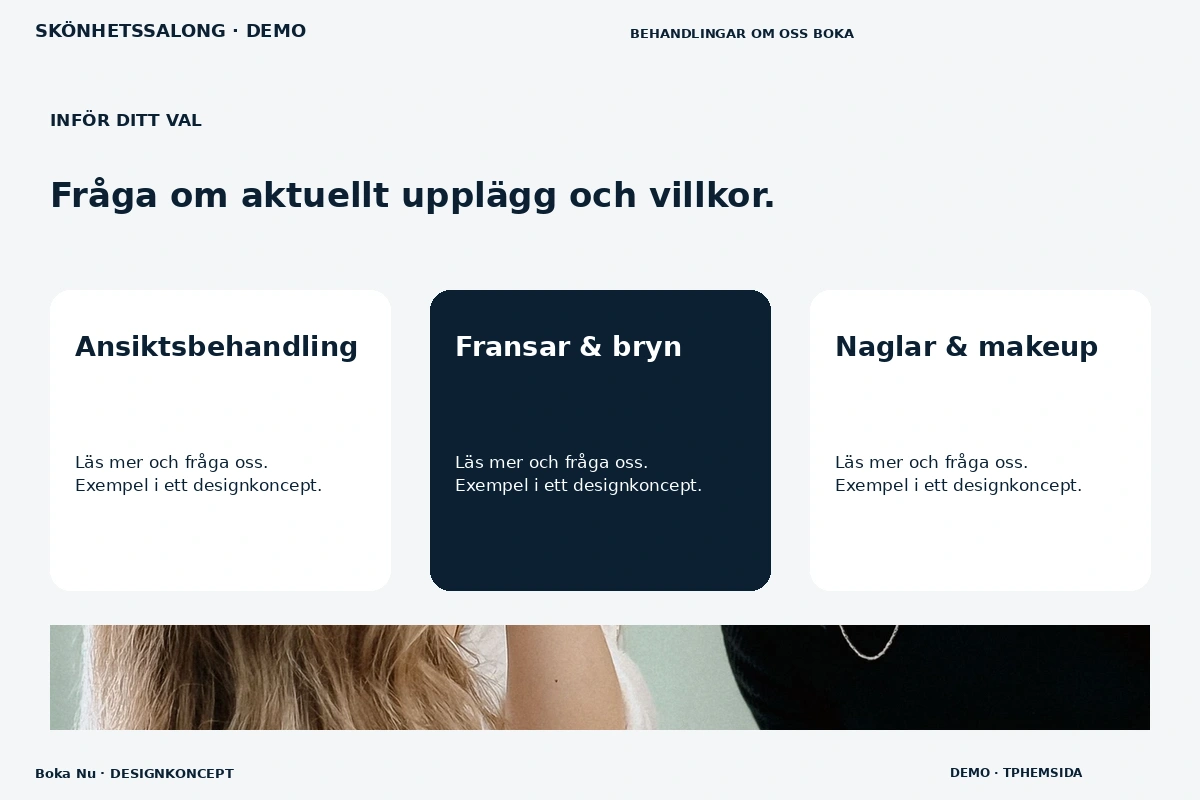 Boka Nu – Alternativ & villkor för skönhetssalong