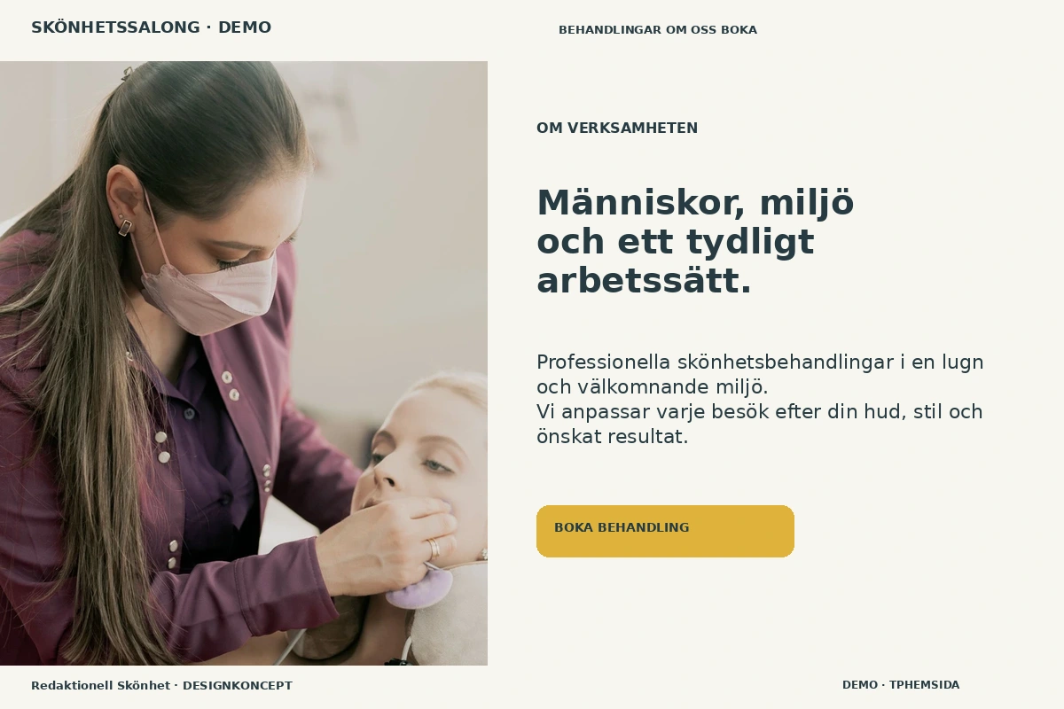 Redaktionell Skönhet – Om verksamheten för skönhetssalong