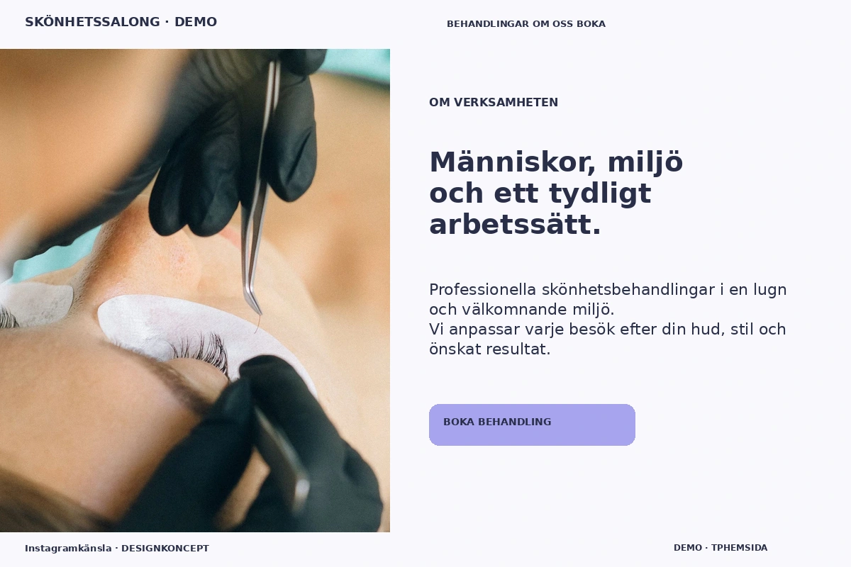 Instagramkänsla – Om verksamheten för skönhetssalong