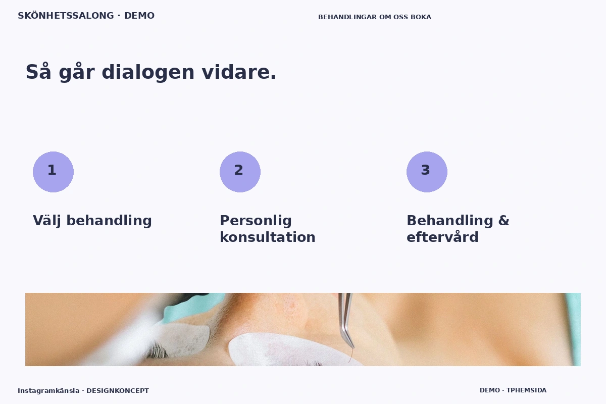 Instagramkänsla – Så fungerar dialogen för skönhetssalong