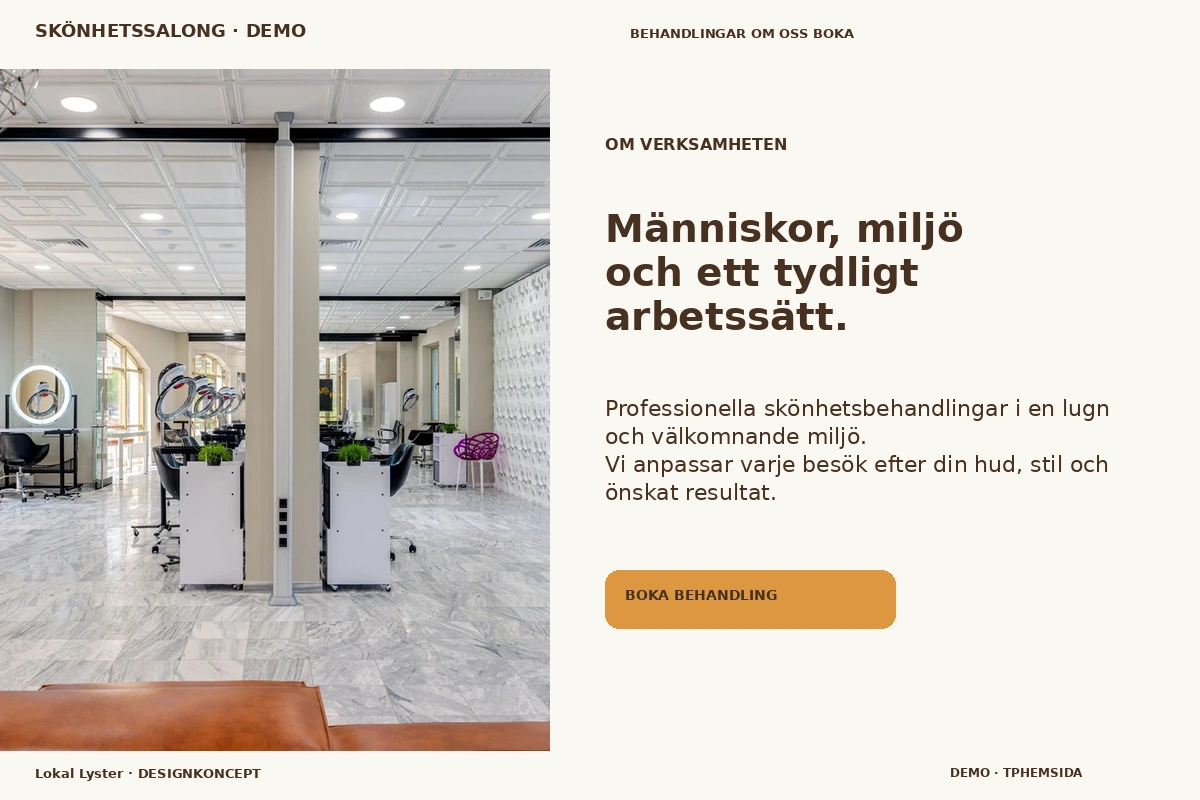 Lokal Lyster – Om verksamheten för skönhetssalong