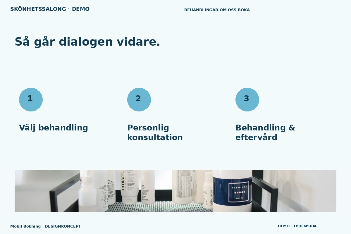 Mobil Bokning – Så fungerar dialogen för skönhetssalong