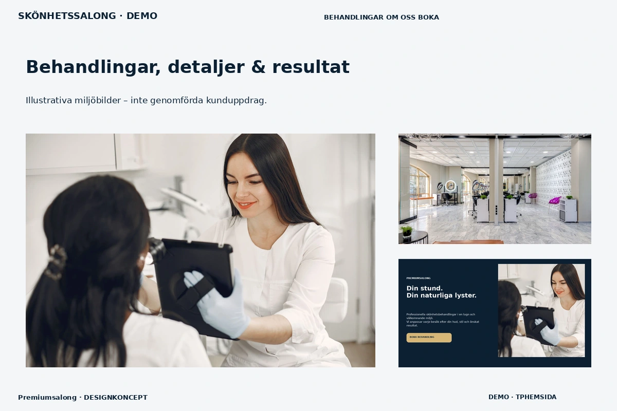 Premiumsalong – Behandlingar, detaljer & resultat för skönhetssalong