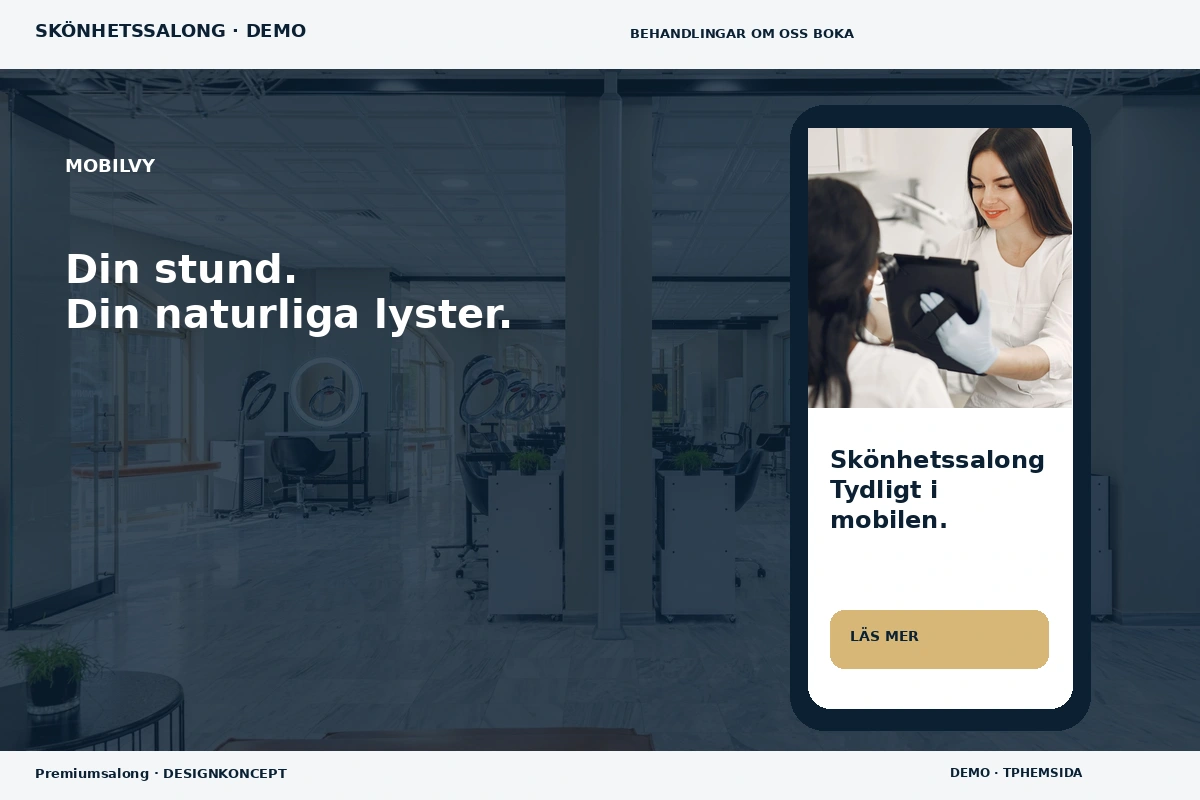 Premiumsalong – Mobilvy för skönhetssalong