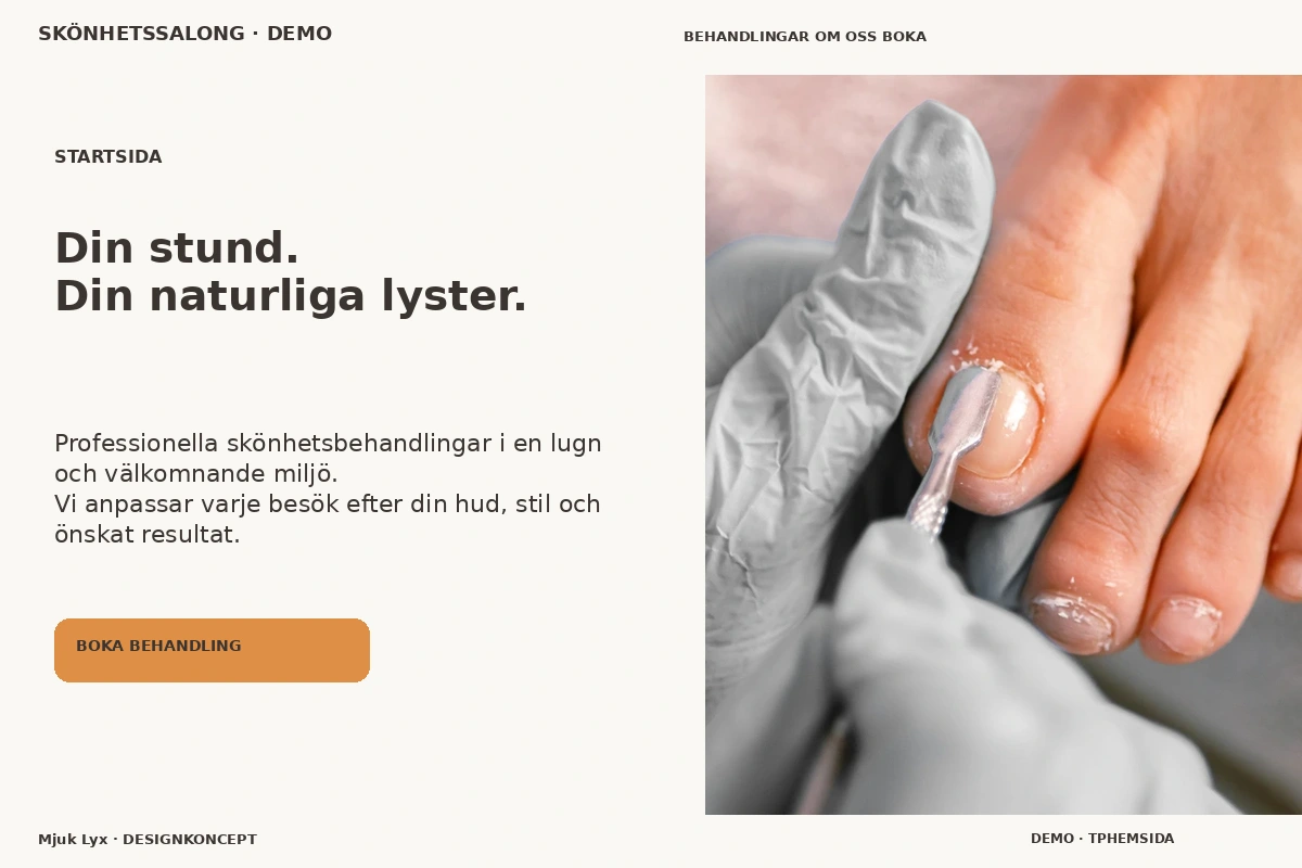 Mjuk Lyx – Startsida för skönhetssalong