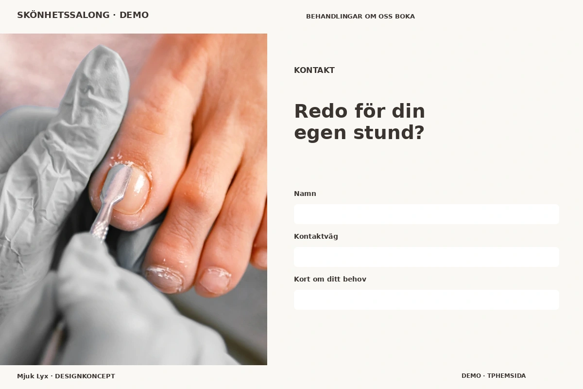 Mjuk Lyx – Kontakt för skönhetssalong