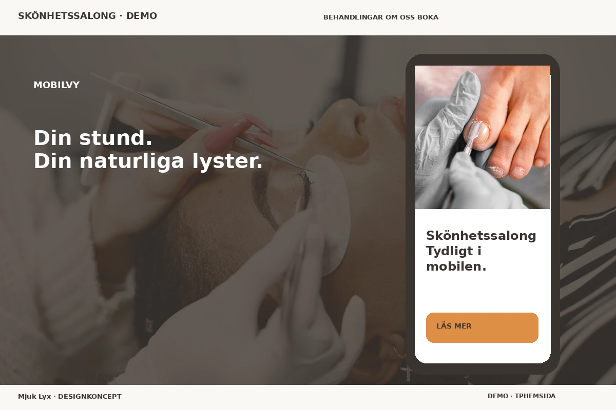 Mjuk Lyx – Mobilvy för skönhetssalong