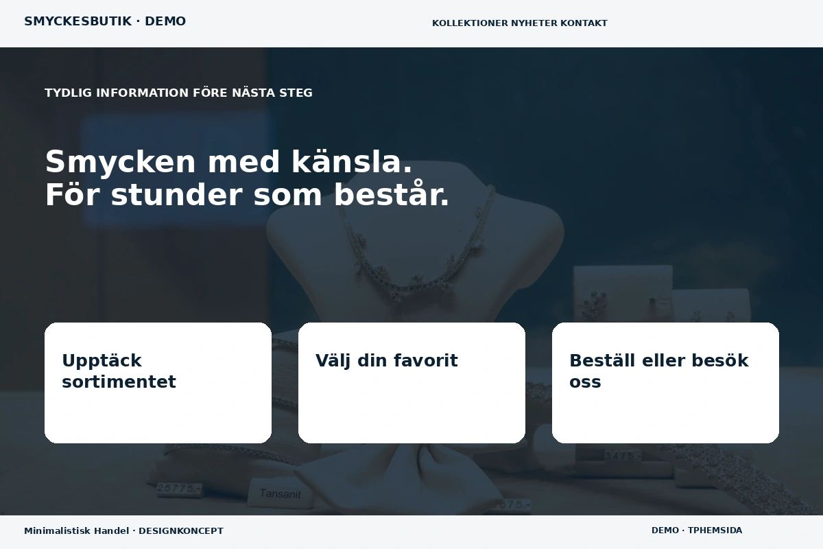 Minimalistisk Handel – Inför ditt val för smyckesbutik