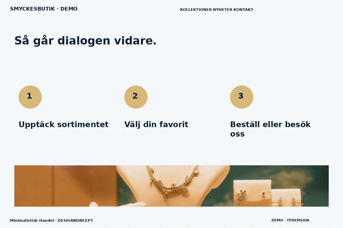 Minimalistisk Handel – Så fungerar dialogen för smyckesbutik