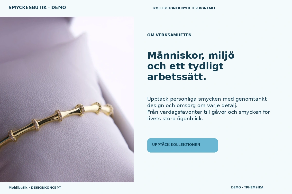 Mobilbutik – Om verksamheten för smyckesbutik