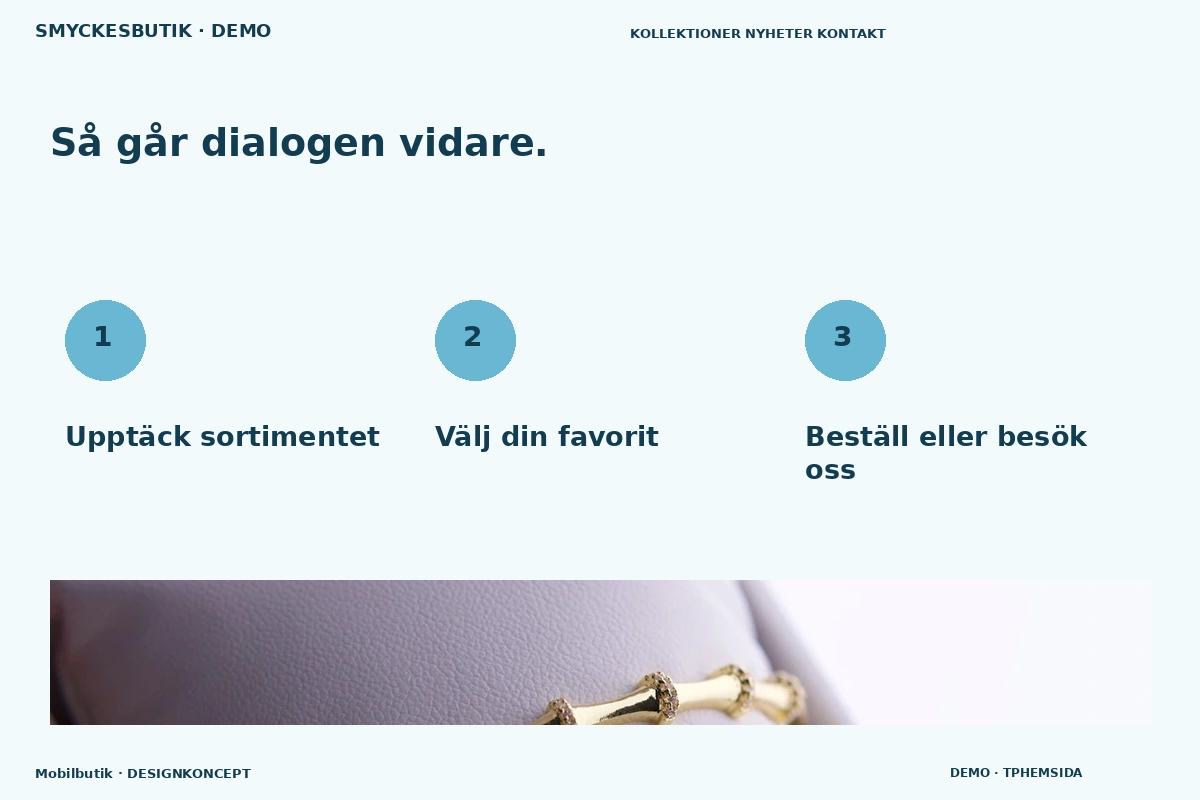Mobilbutik – Så fungerar dialogen för smyckesbutik