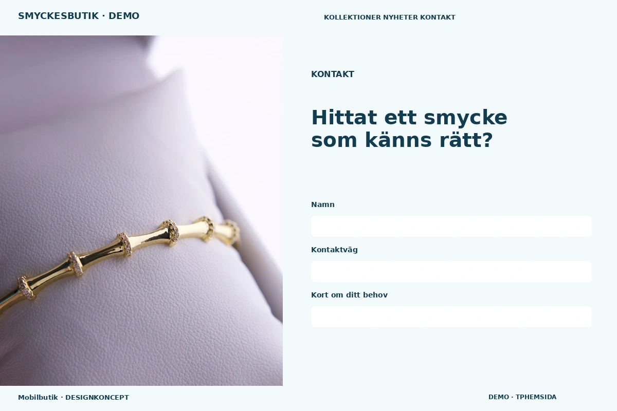 Mobilbutik – Kontakt för smyckesbutik