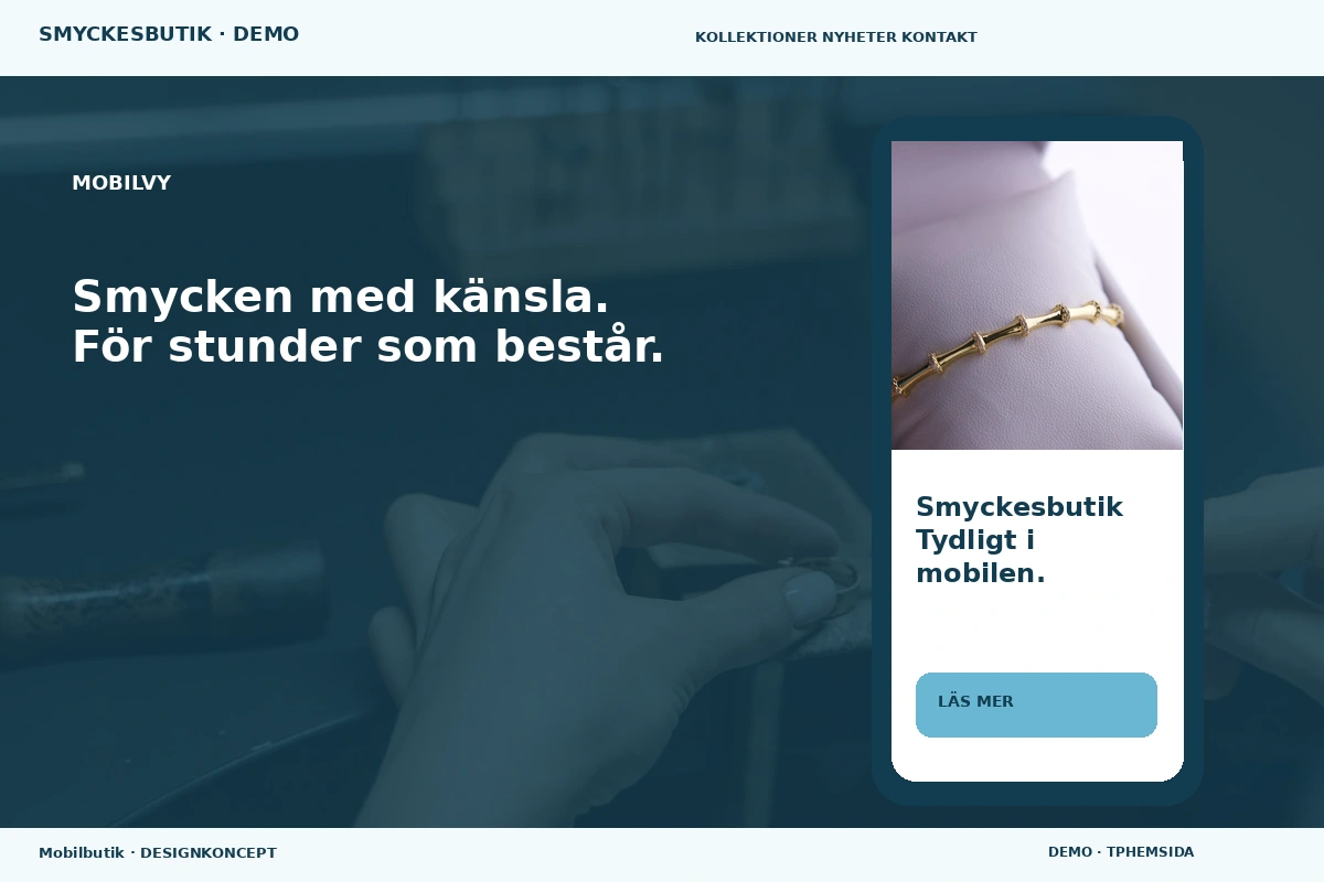 Mobilbutik – Mobilvy för smyckesbutik