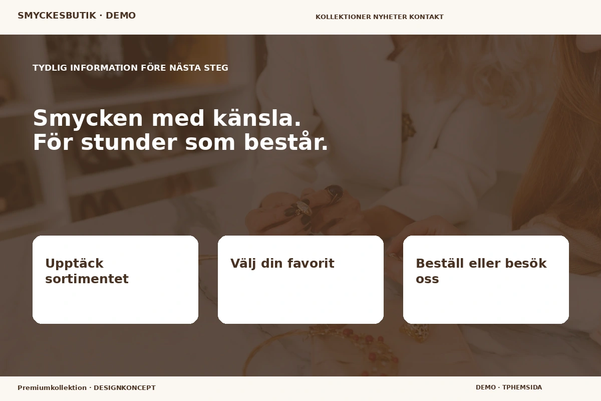 Premiumkollektion – Inför ditt val för smyckesbutik
