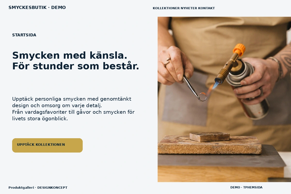 Produktgalleri – Startsida för smyckesbutik