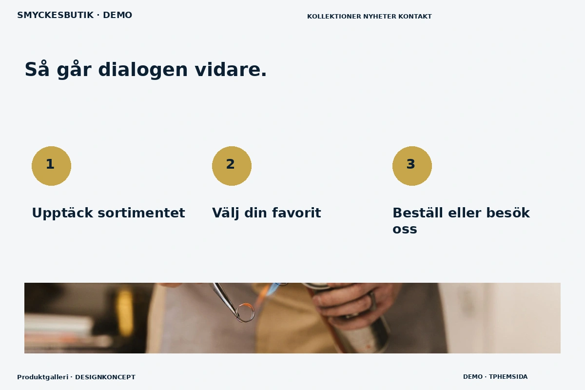 Produktgalleri – Så fungerar dialogen för smyckesbutik