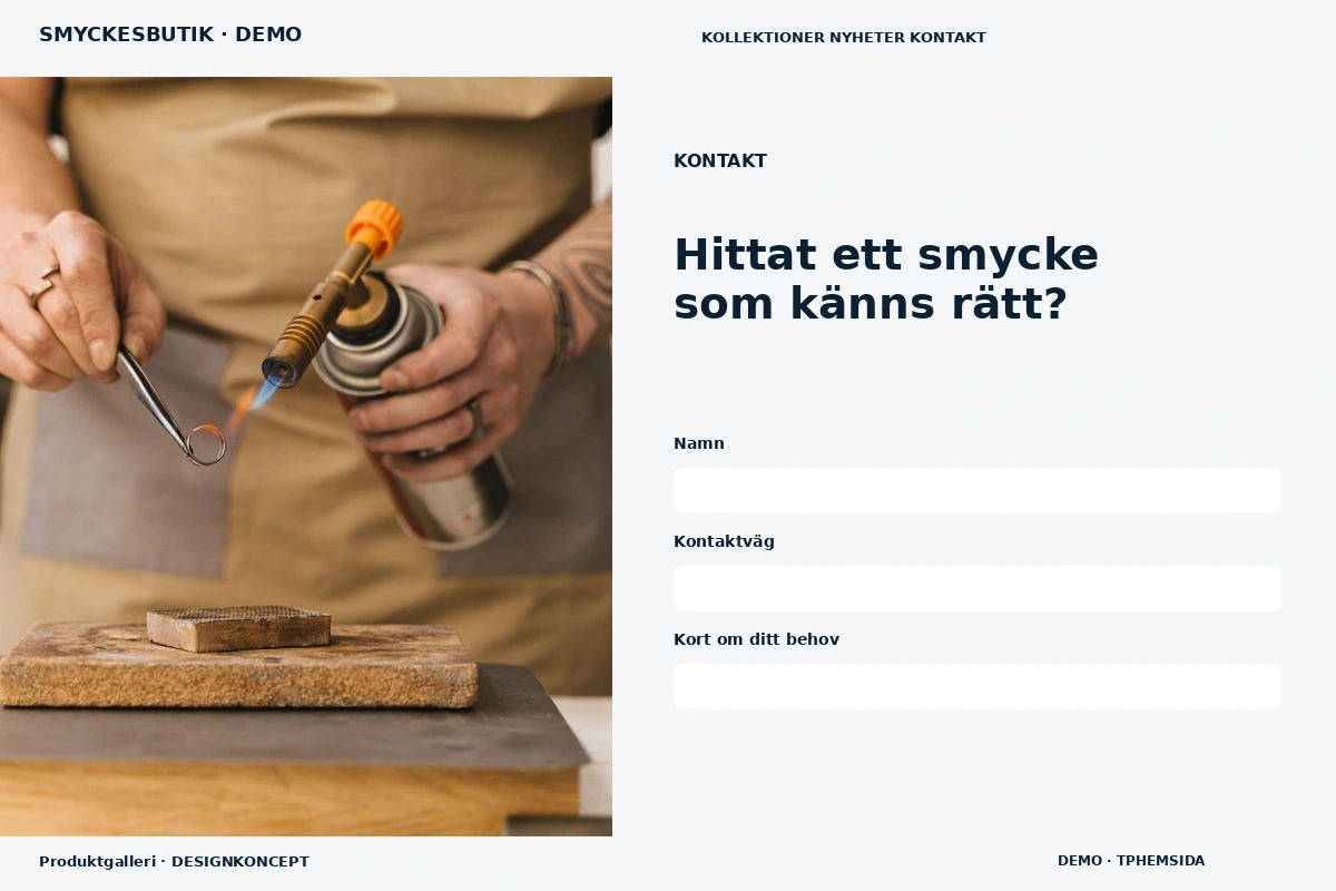 Produktgalleri – Kontakt för smyckesbutik