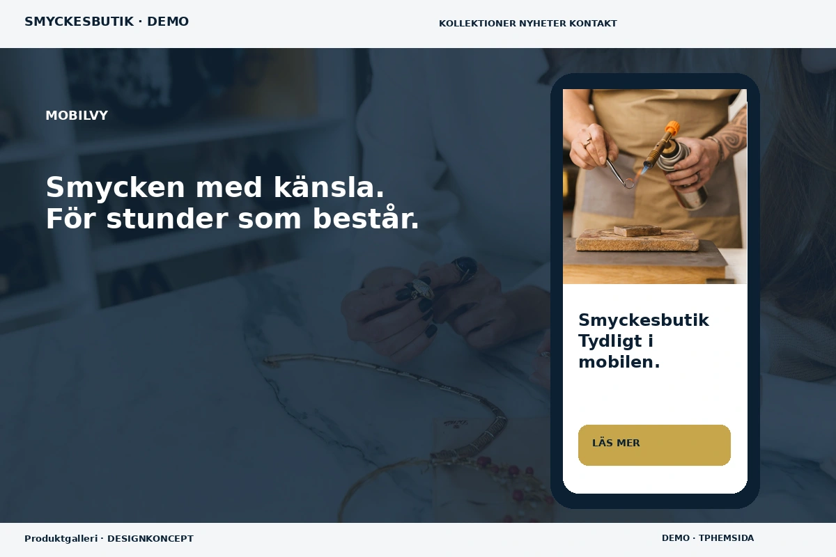 Produktgalleri – Mobilvy för smyckesbutik