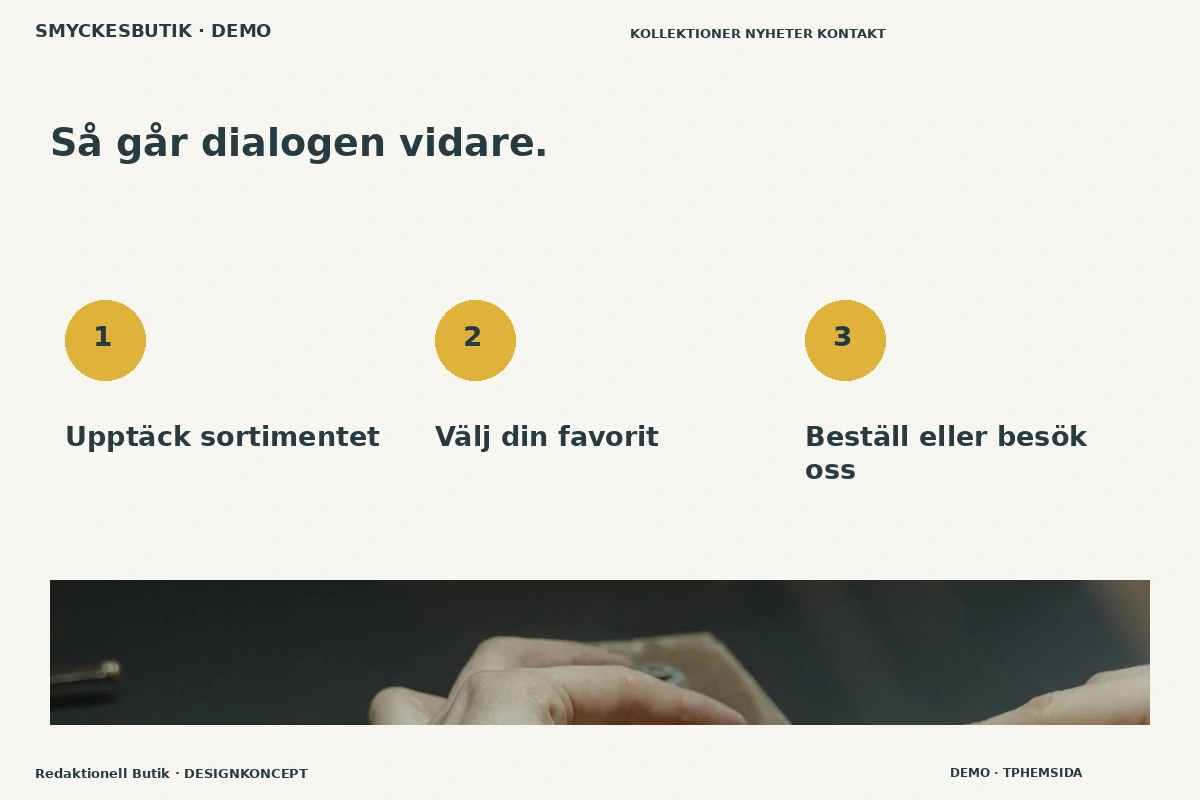 Redaktionell Butik – Så fungerar dialogen för smyckesbutik