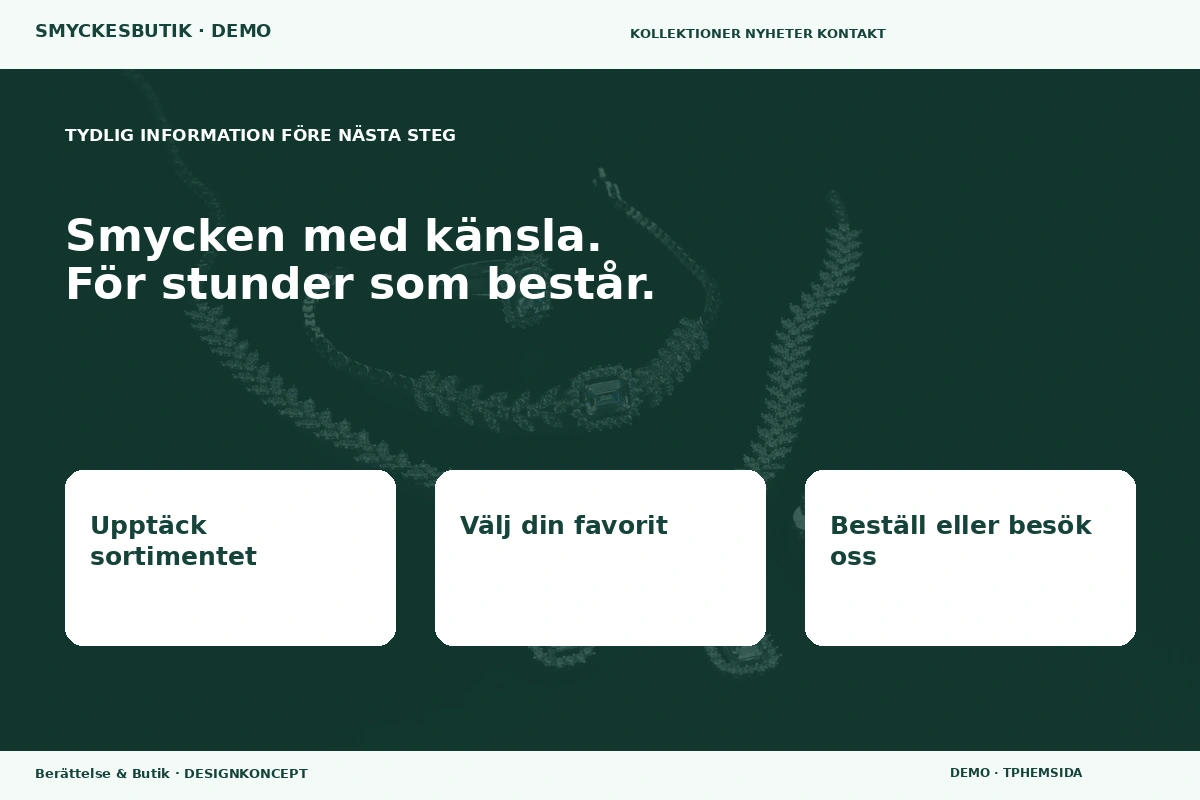 Berättelse & Butik – Inför ditt val för smyckesbutik