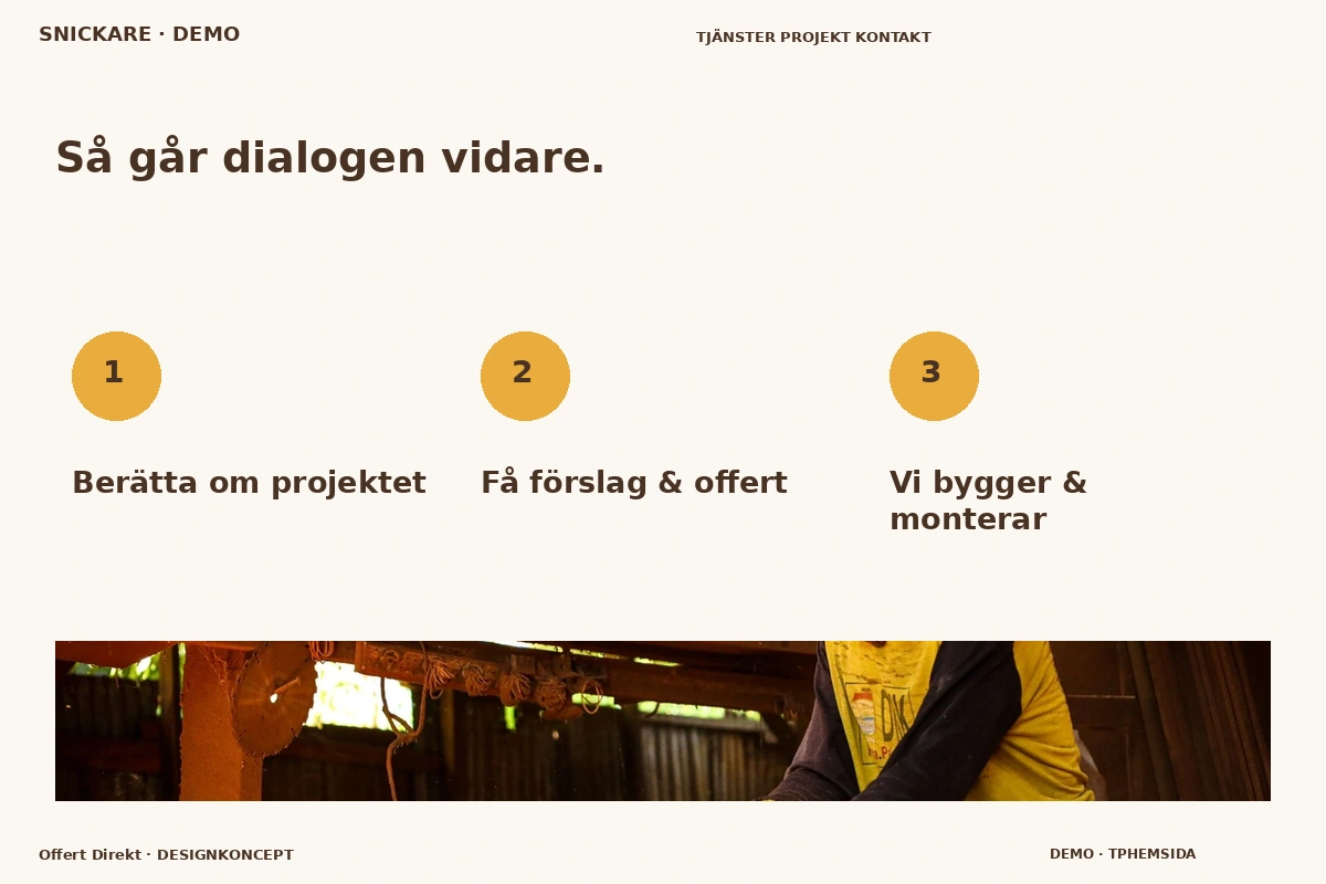 Offert Direkt – Så fungerar dialogen för snickare