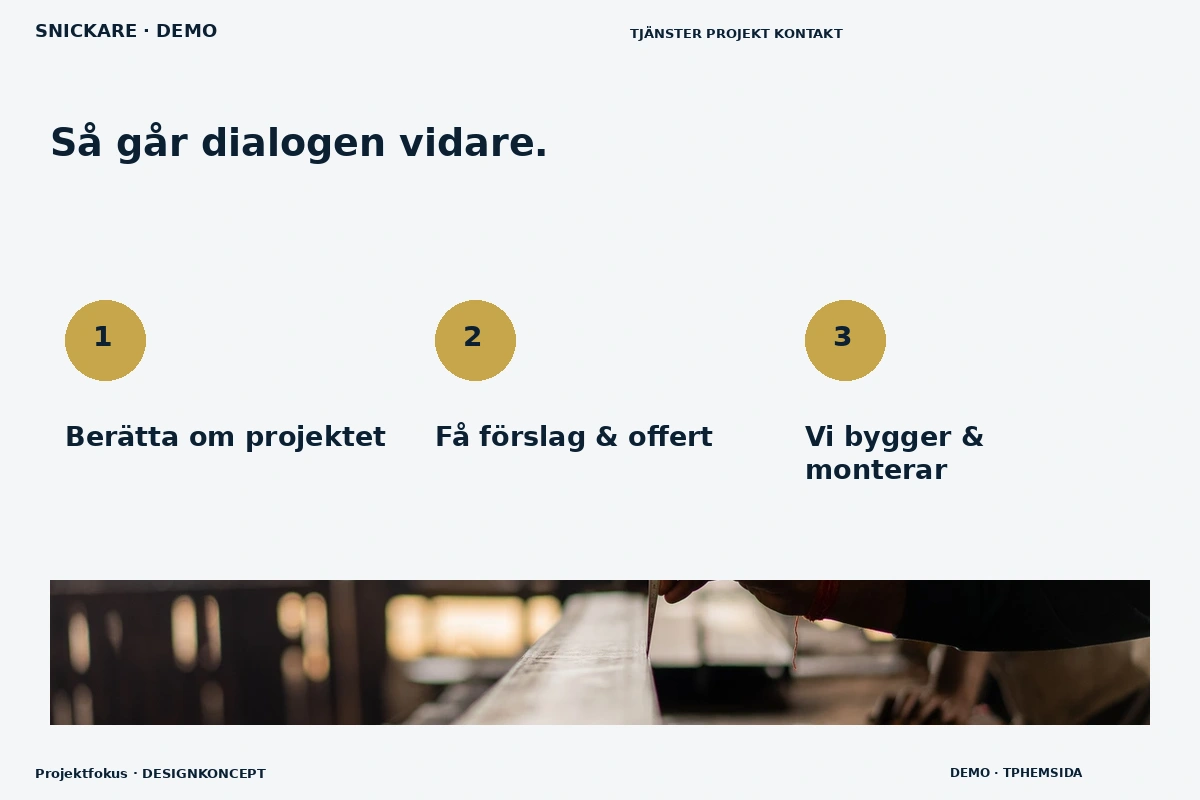 Projektfokus – Så fungerar dialogen för snickare