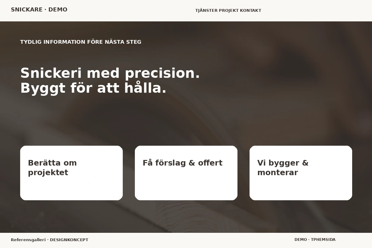 Referensgalleri – Inför ditt val för snickare