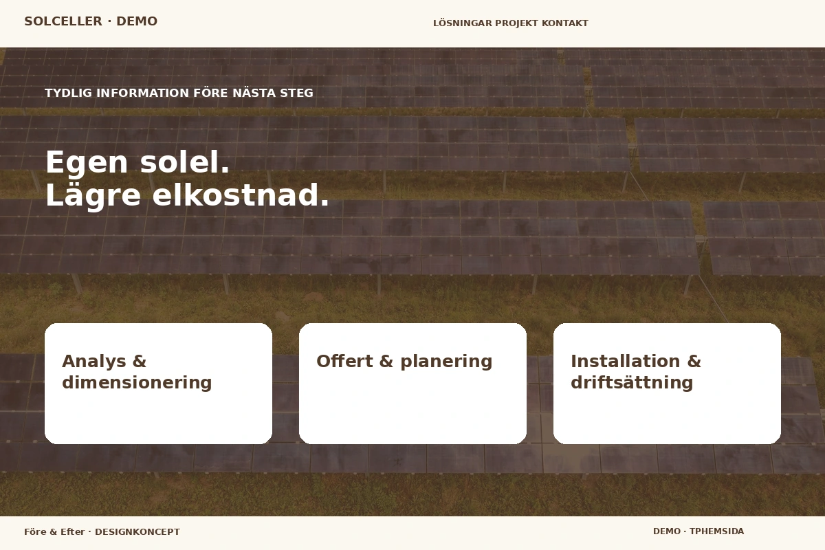 Före & Efter – Inför ditt val för solceller