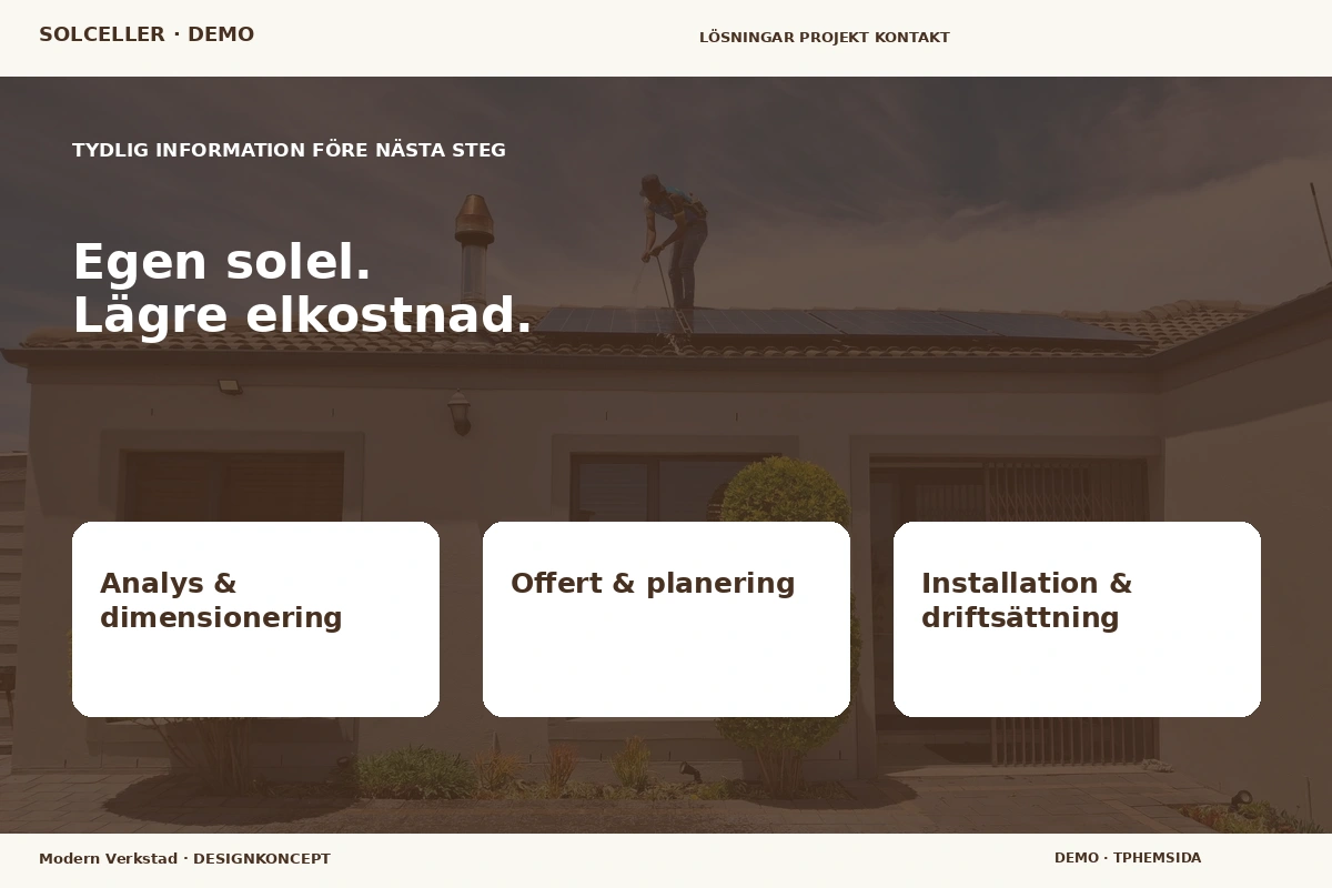 Modern Verkstad – Inför ditt val för solceller