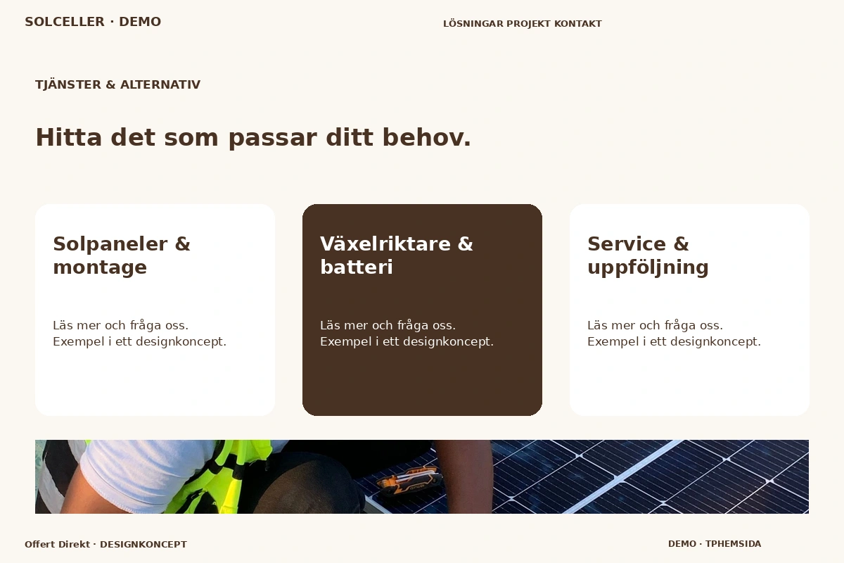 Offert Direkt – Tjänster & alternativ för solceller