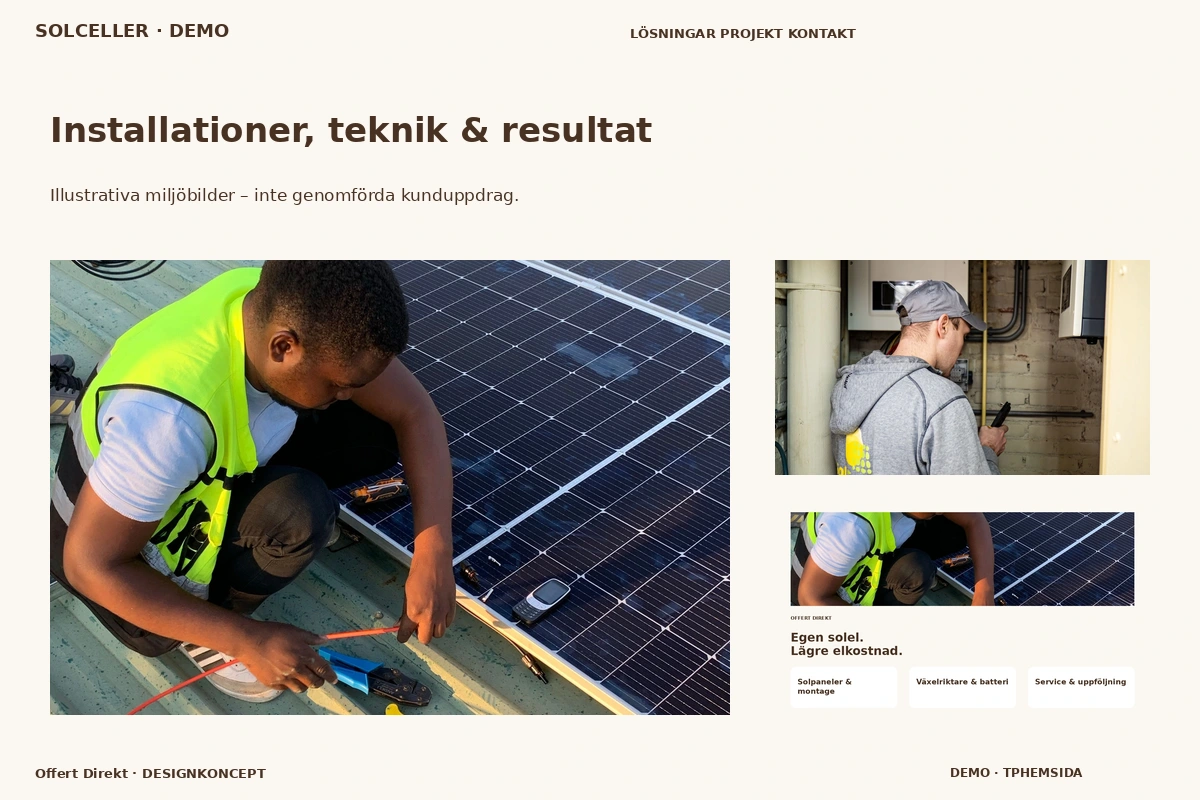 Offert Direkt – Installationer, teknik & resultat för solceller