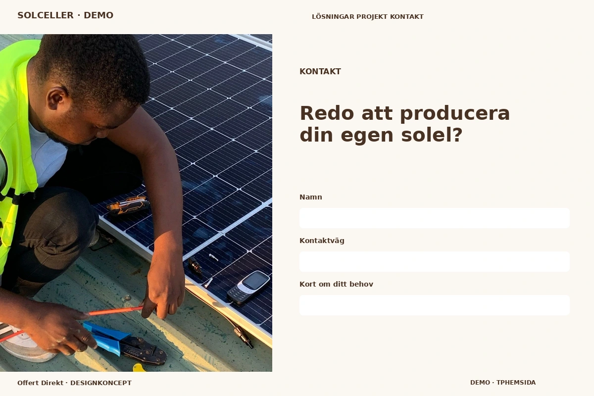 Offert Direkt – Kontakt för solceller