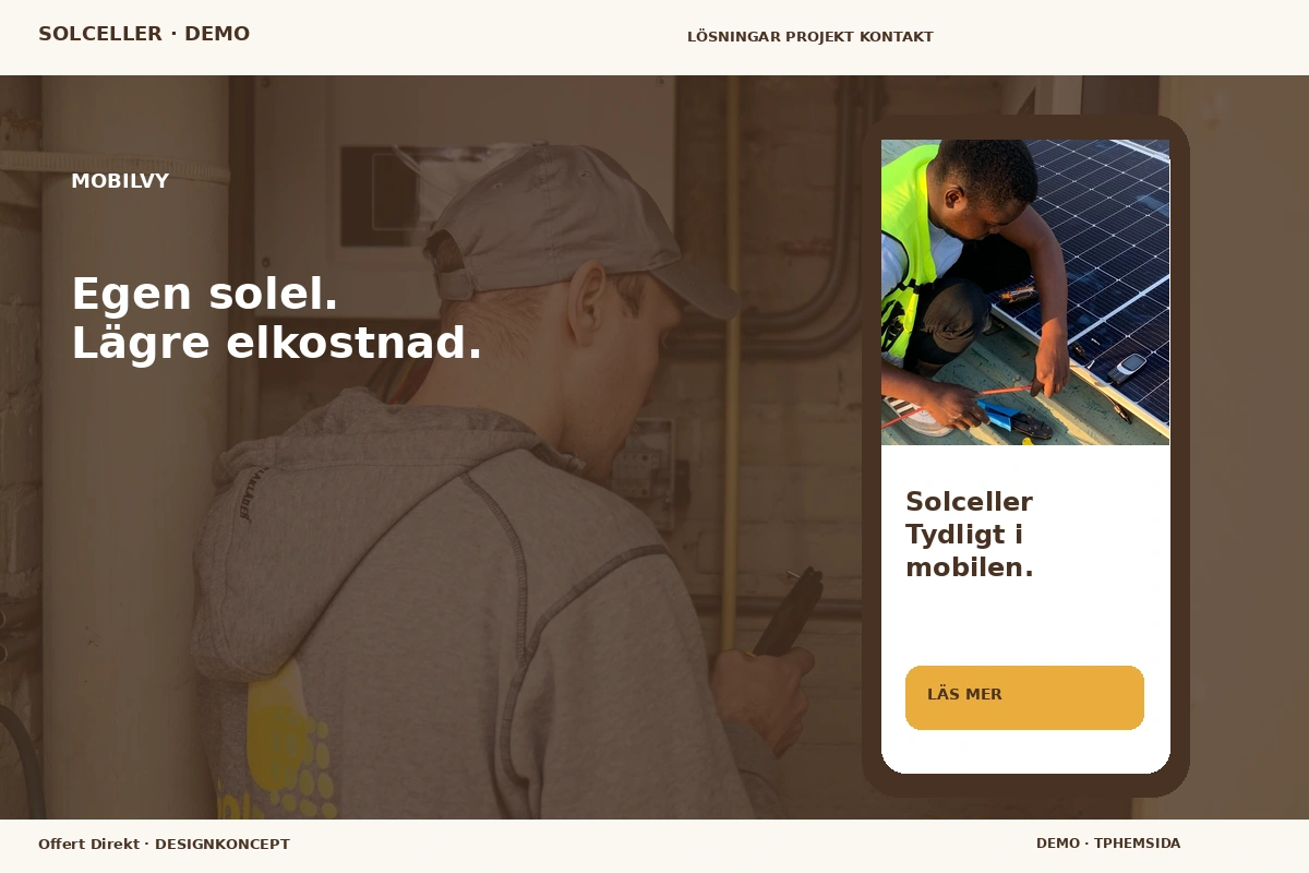 Offert Direkt – Mobilvy för solceller