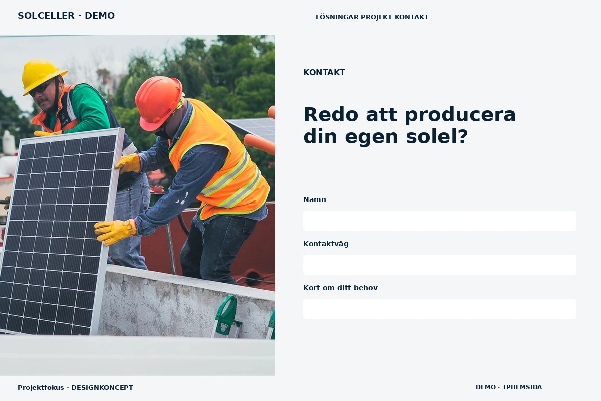 Projektfokus – Kontakt för solceller