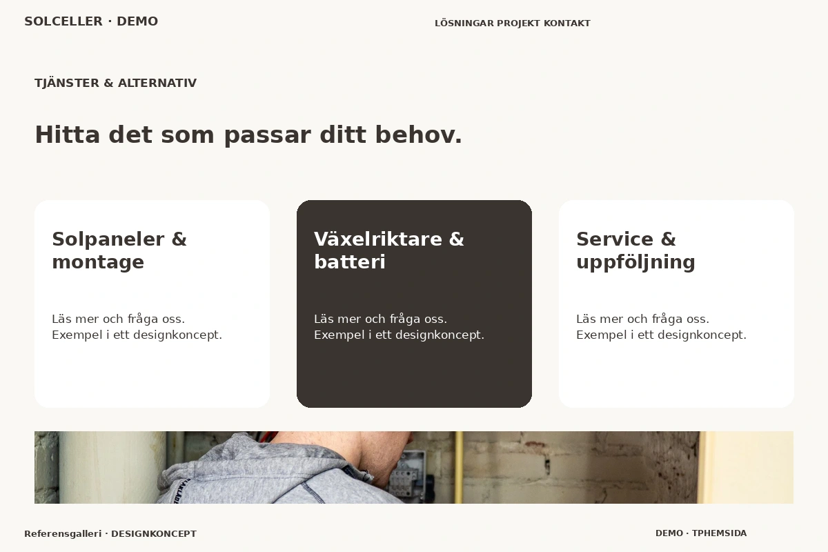 Referensgalleri – Tjänster & alternativ för solceller