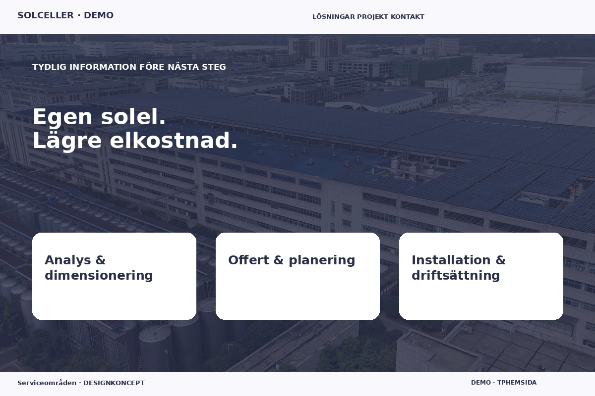 Serviceområden – Inför ditt val för solceller