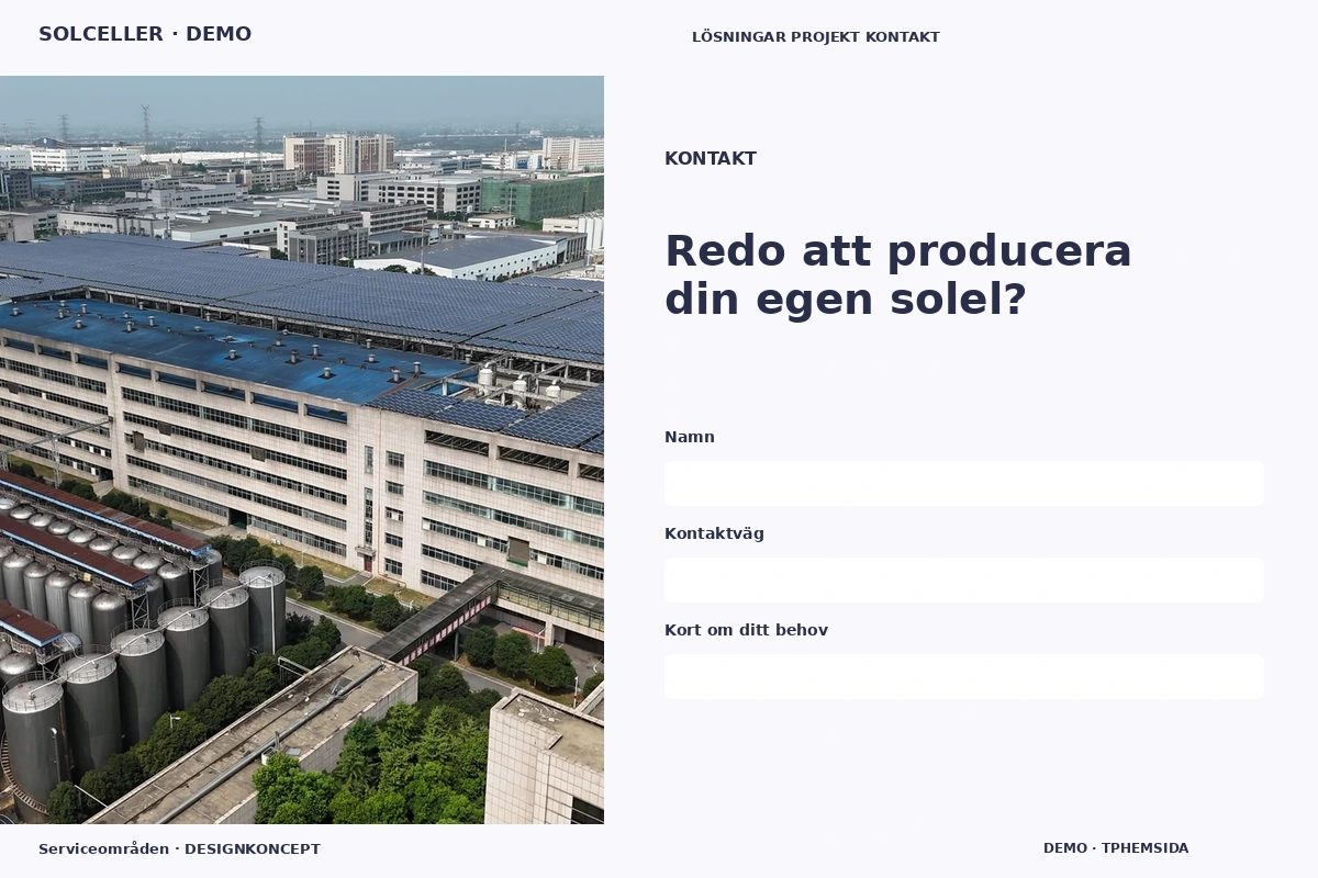 Serviceområden – Kontakt för solceller