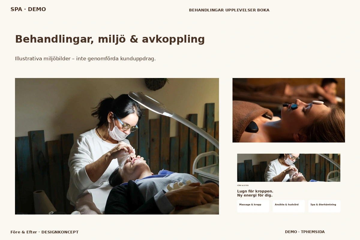 Före & Efter – Behandlingar, miljö & avkoppling för spa