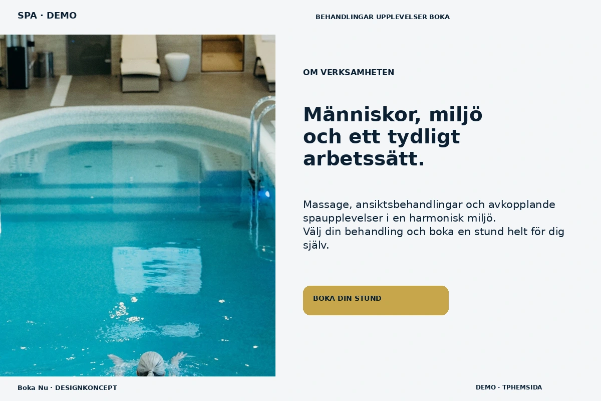 Boka Nu – Om verksamheten för spa