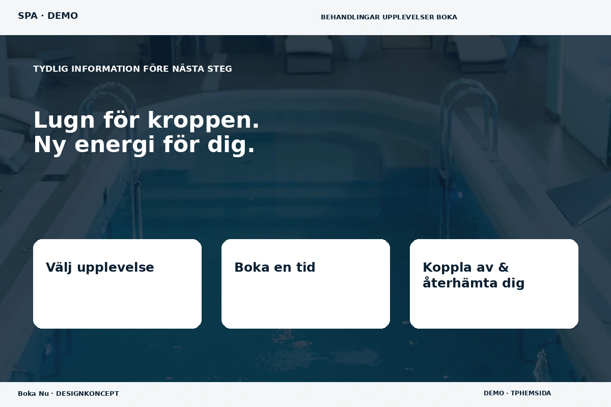 Boka Nu – Inför ditt val för spa