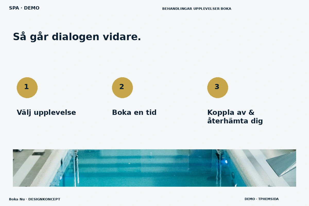 Boka Nu – Så fungerar dialogen för spa
