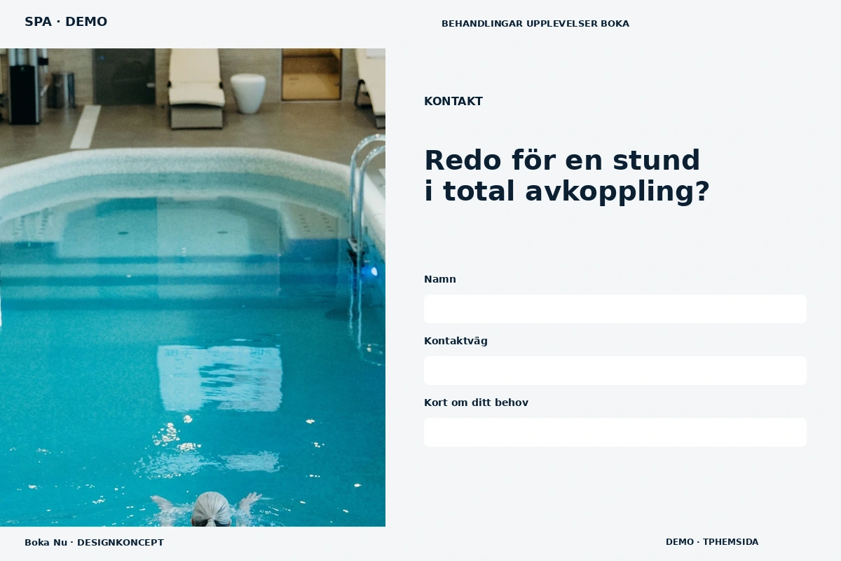 Boka Nu – Kontakt för spa