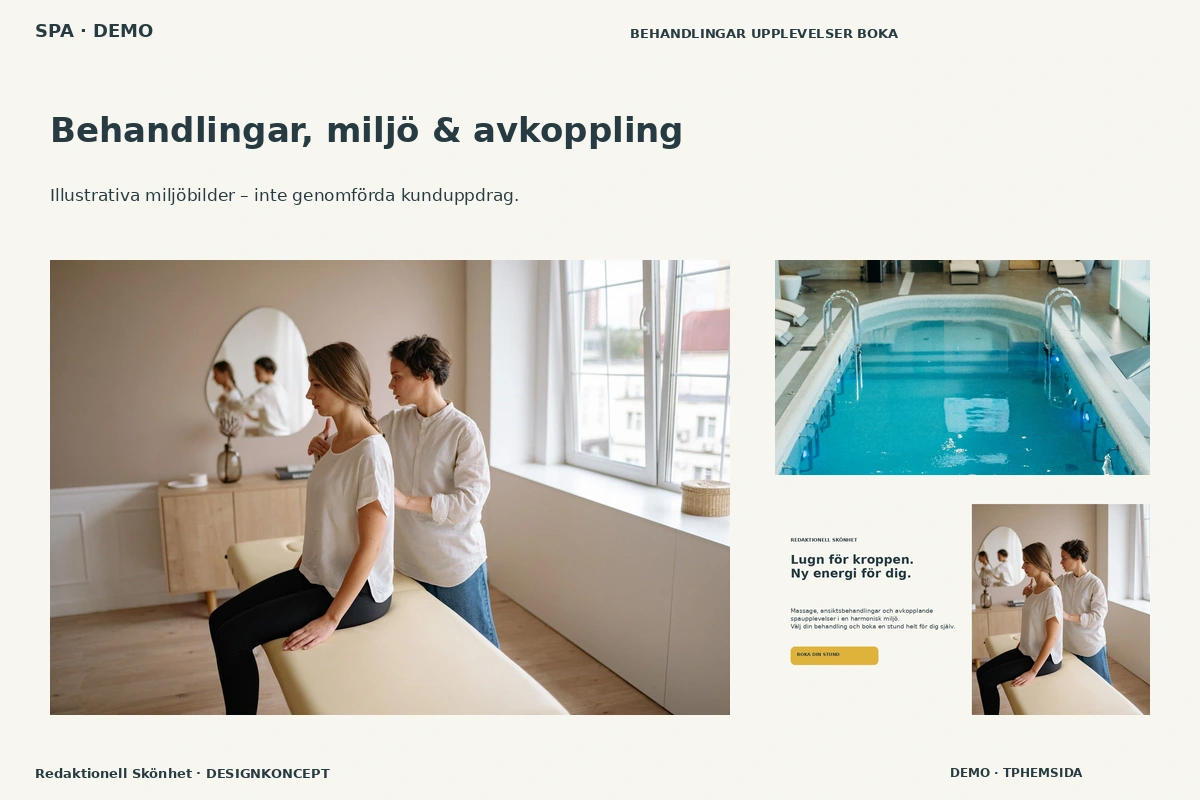 Redaktionell Skönhet – Behandlingar, miljö & avkoppling för spa