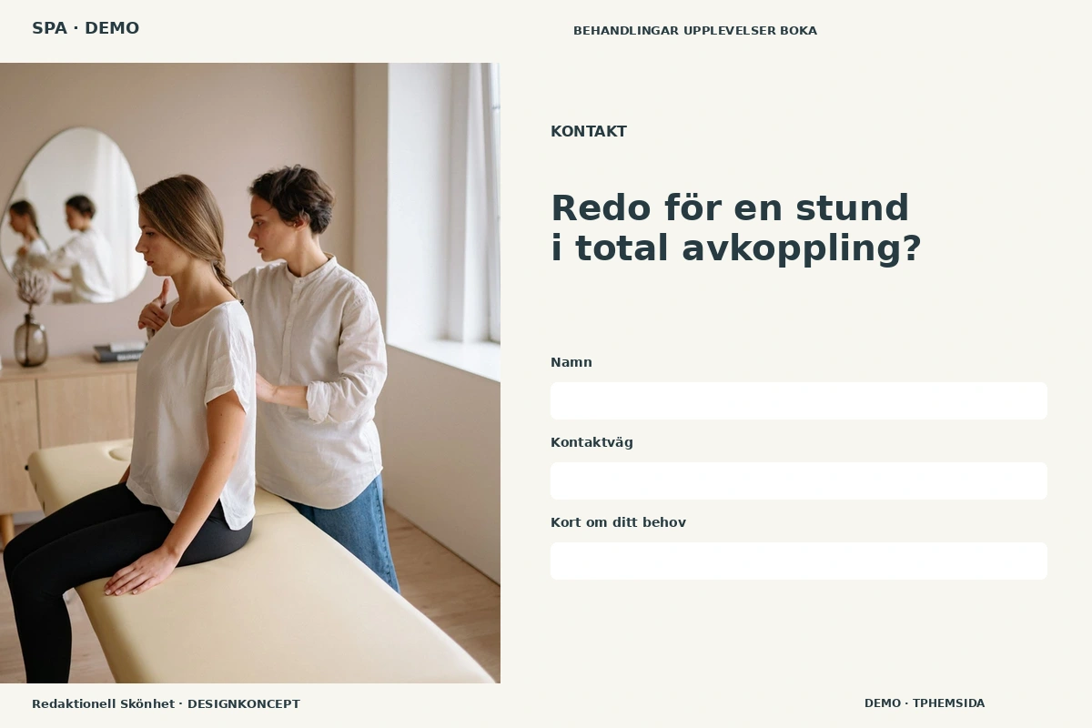 Redaktionell Skönhet – Kontakt för spa
