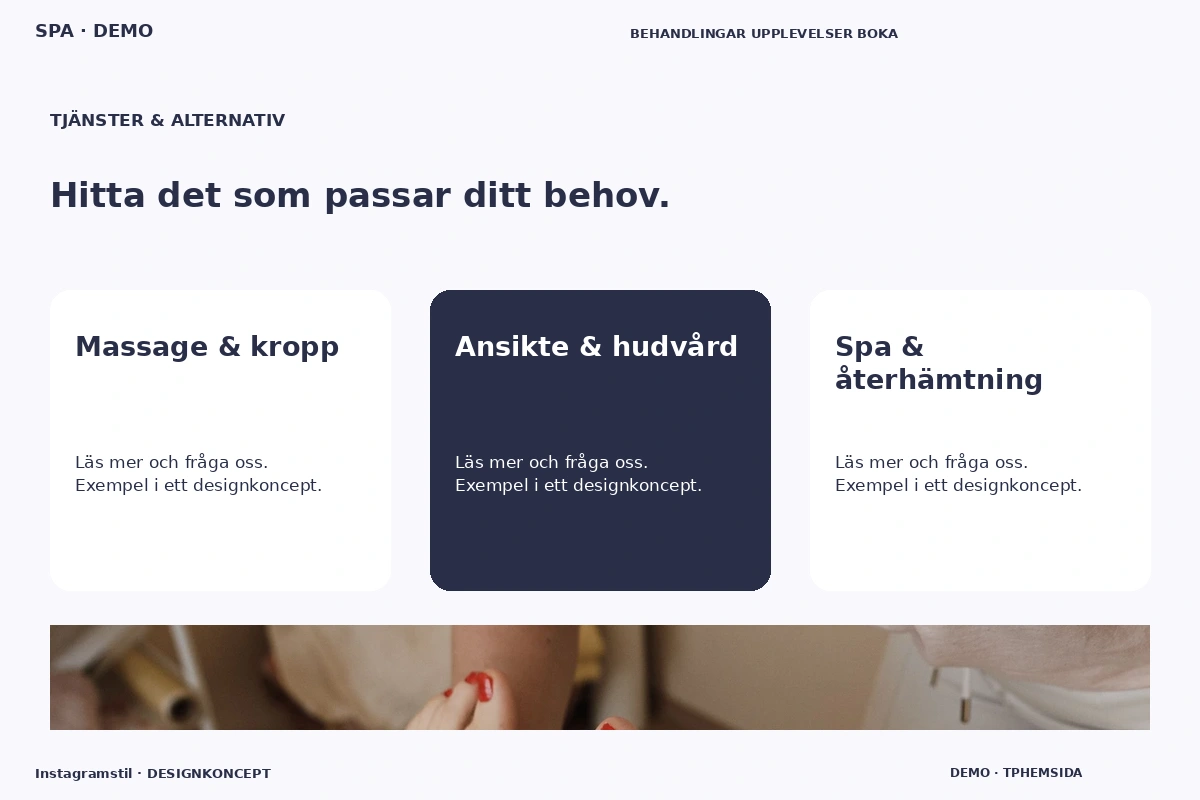 Instagramstil – Tjänster & alternativ för spa