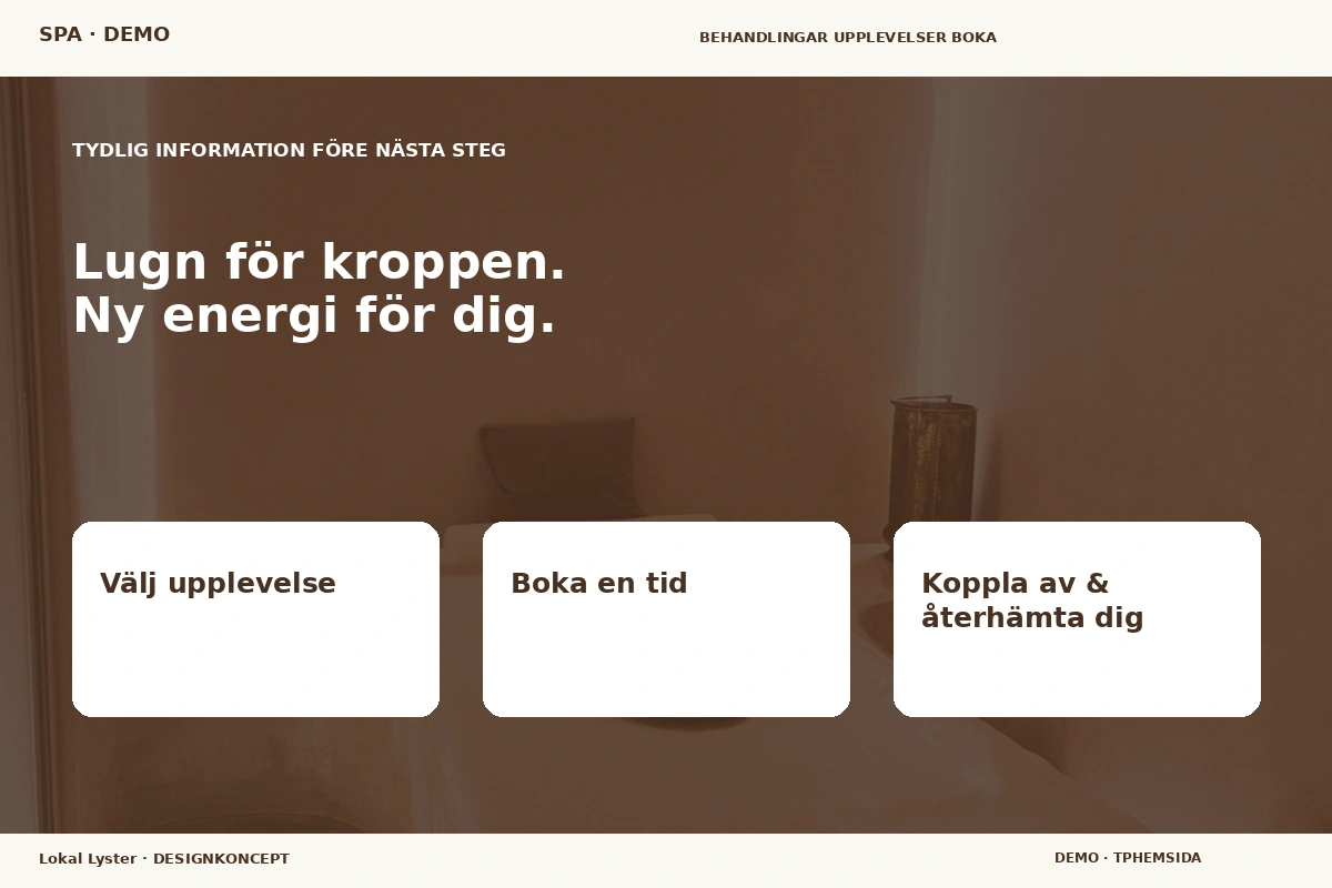 Lokal Lyster – Inför ditt val för spa