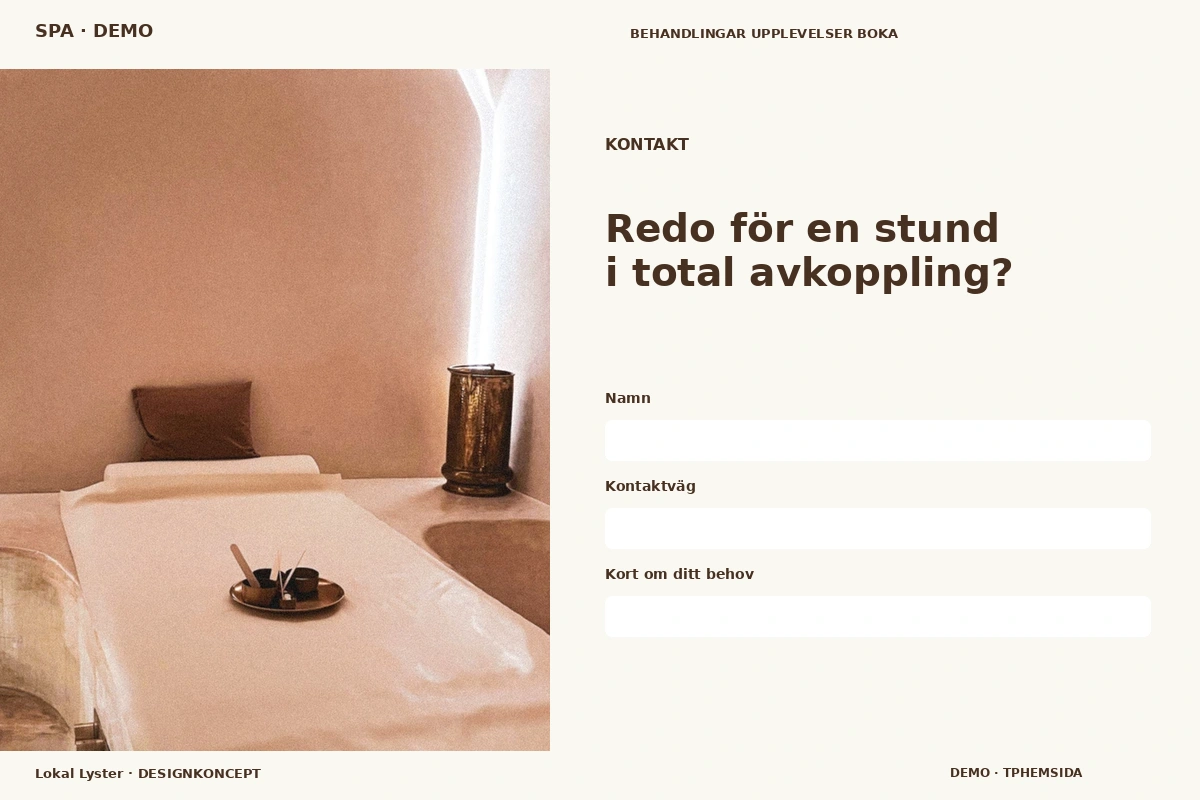 Lokal Lyster – Kontakt för spa