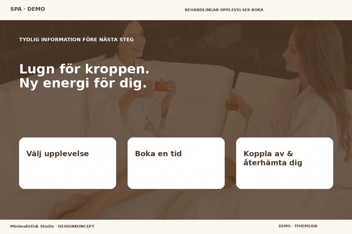 Minimalistisk Studio – Inför ditt val för spa