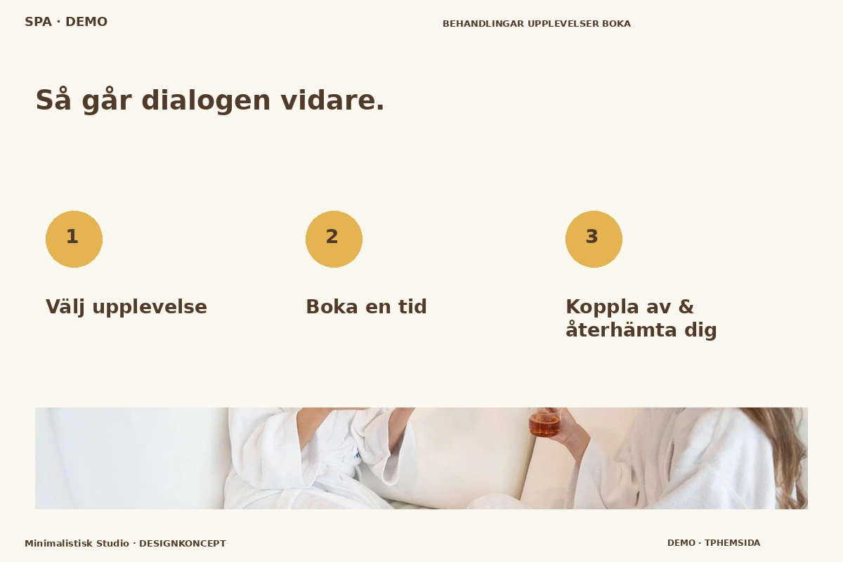 Minimalistisk Studio – Så fungerar dialogen för spa