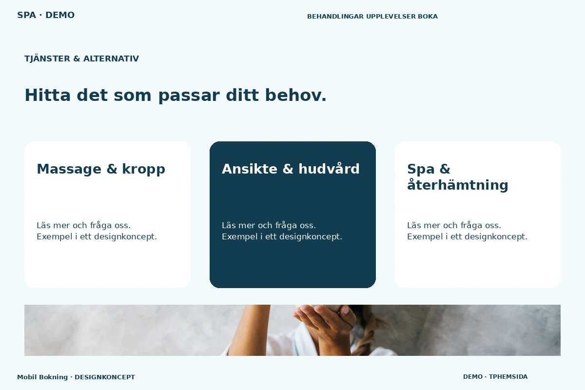 Mobil Bokning – Tjänster & alternativ för spa